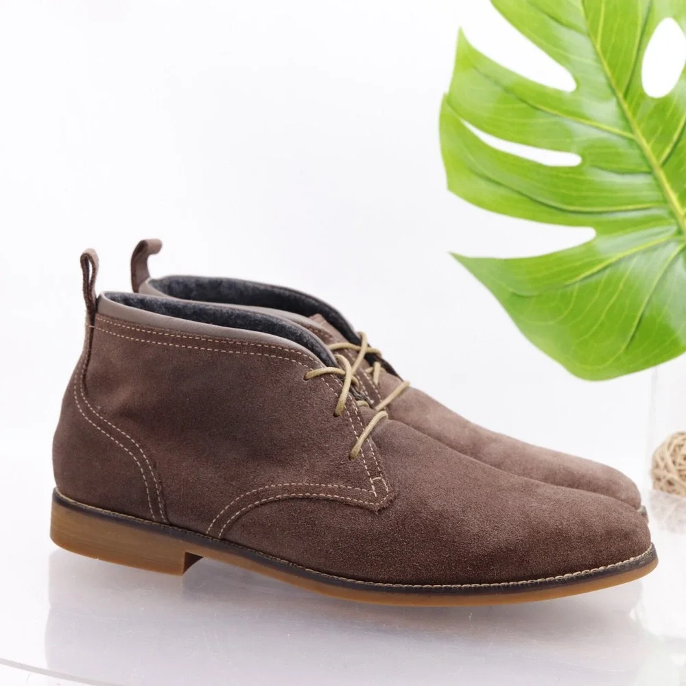 Cole Haan Mens Curtis Chukka Boots Size 12 Brown Suede Waterproof Lace Up Casual